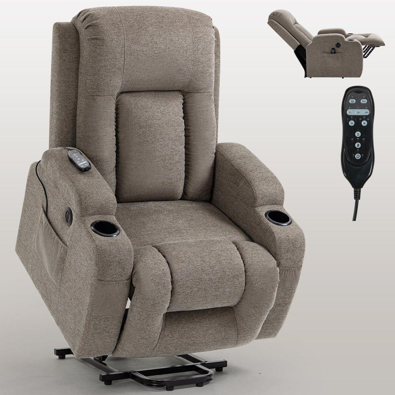 COZYLift 40" Recliner with Heat Massage - 0988