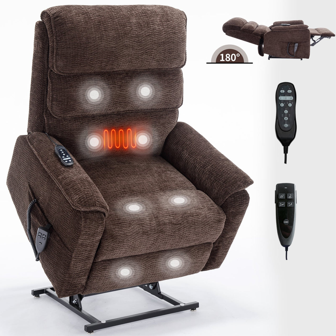 COZYLift 35" Recliner with Heat Massage - 7880