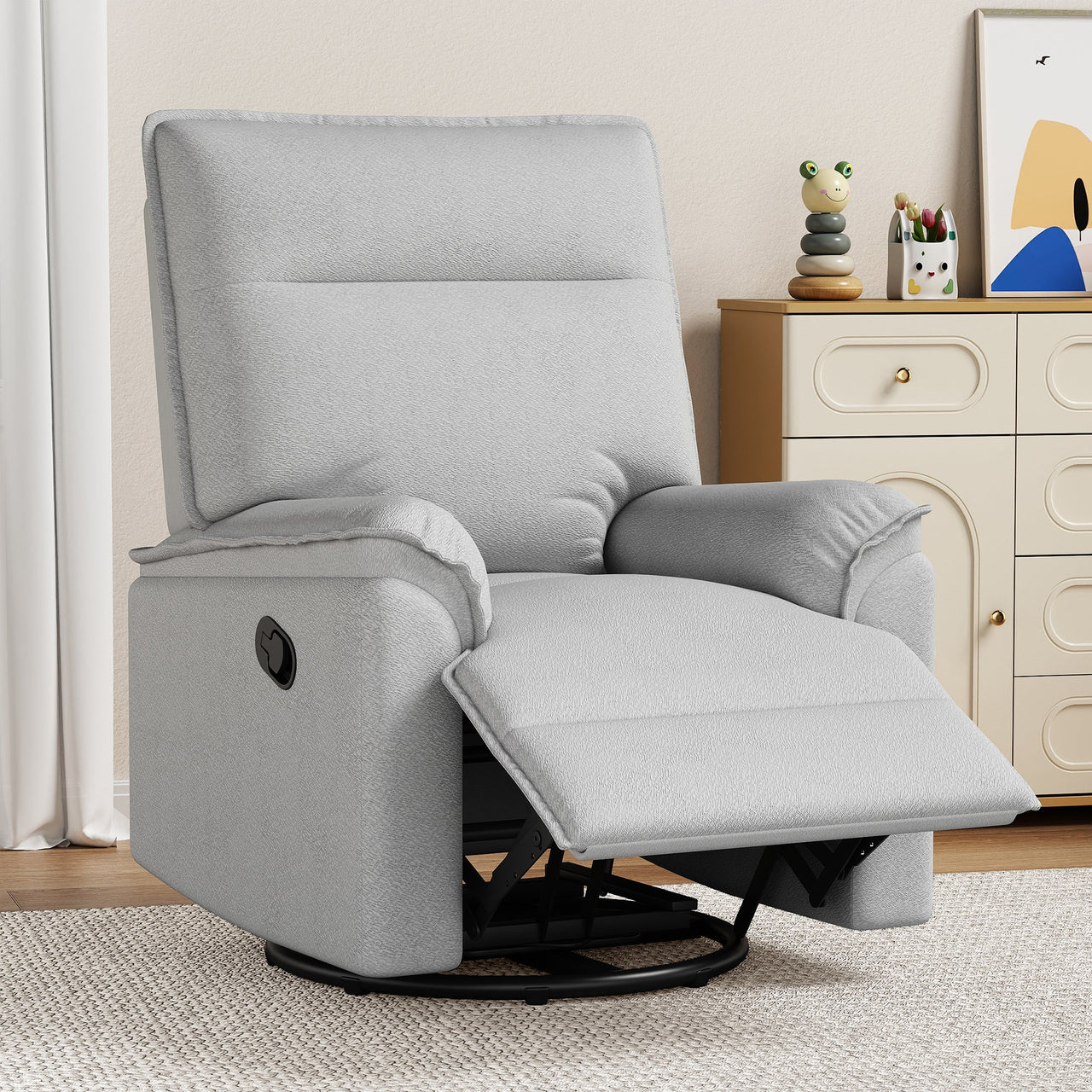 TRAVIXA 33" Swivel Rocking Recliner Chair