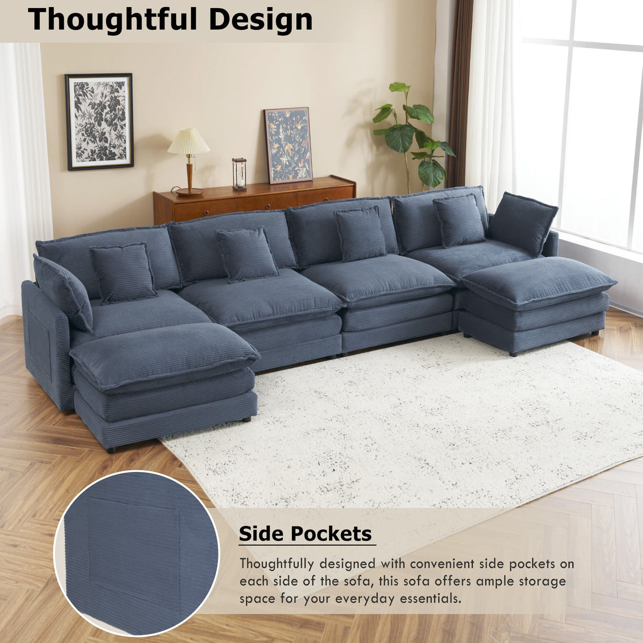 ZENVORIS 150" Sectional Sofa