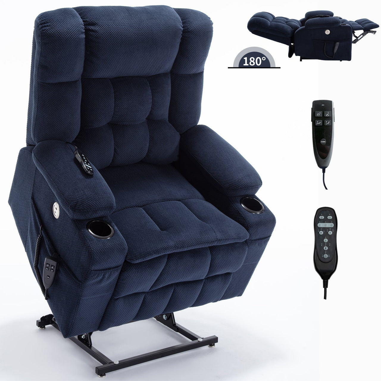 COZYLift 37" Recliner with Heat Massage - 8013