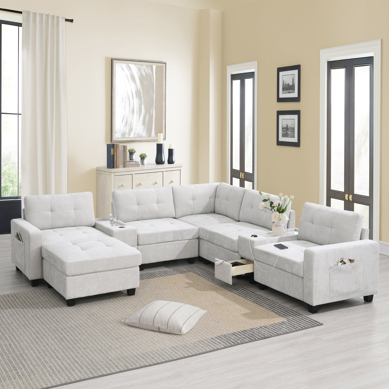 GLAVOR 104'' Sectional Sofa