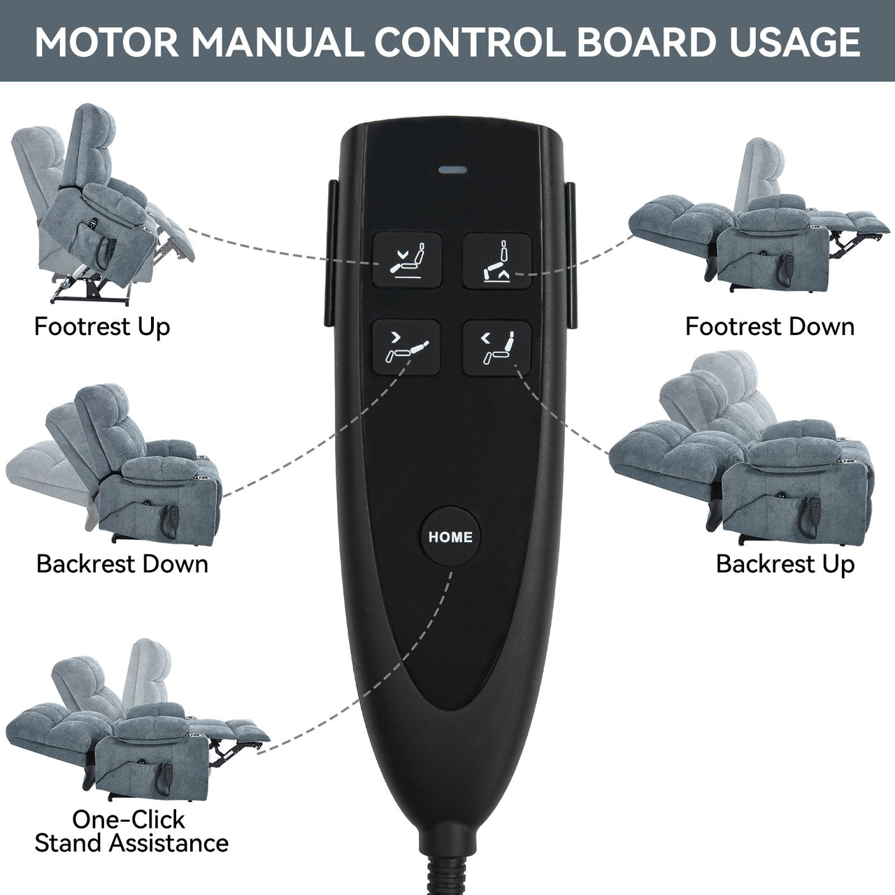 COZYLift 40" Recliner with Heat Massage - 8006