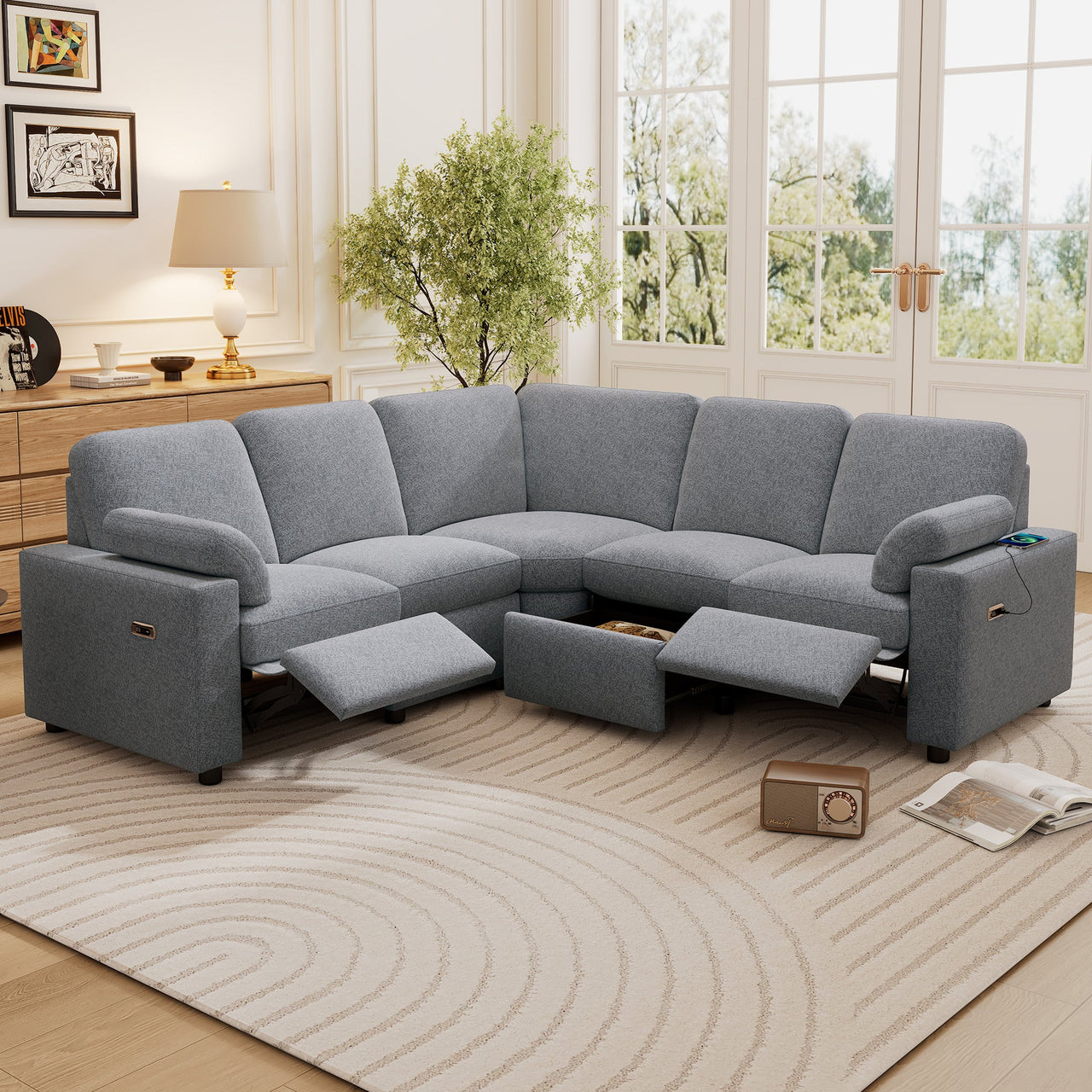 PYNOVEX 89" Sectional Sofa