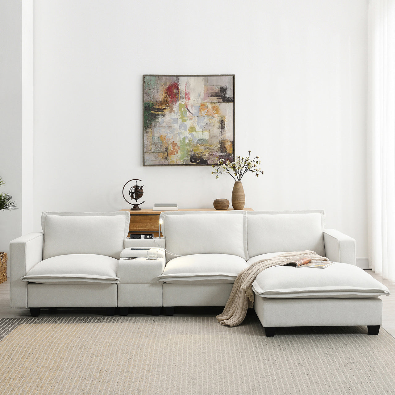 AXOVAR 109" Sectional Sofa