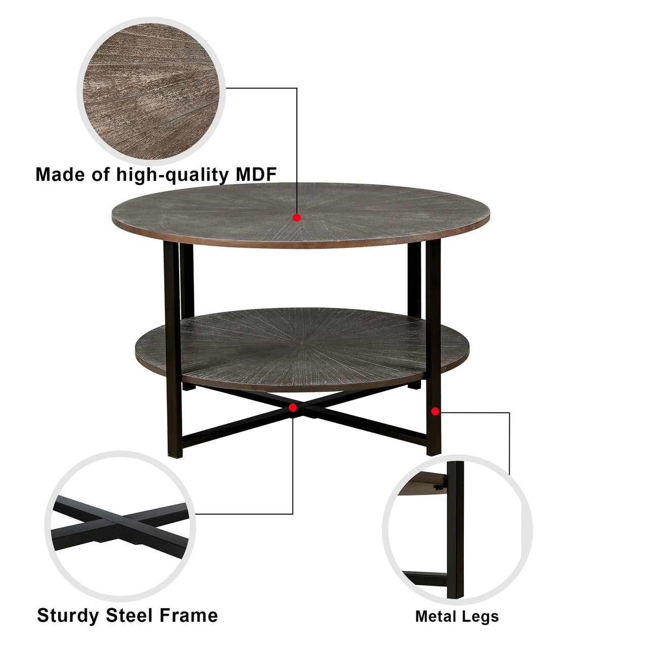 NERVOX 31" Coffee Table