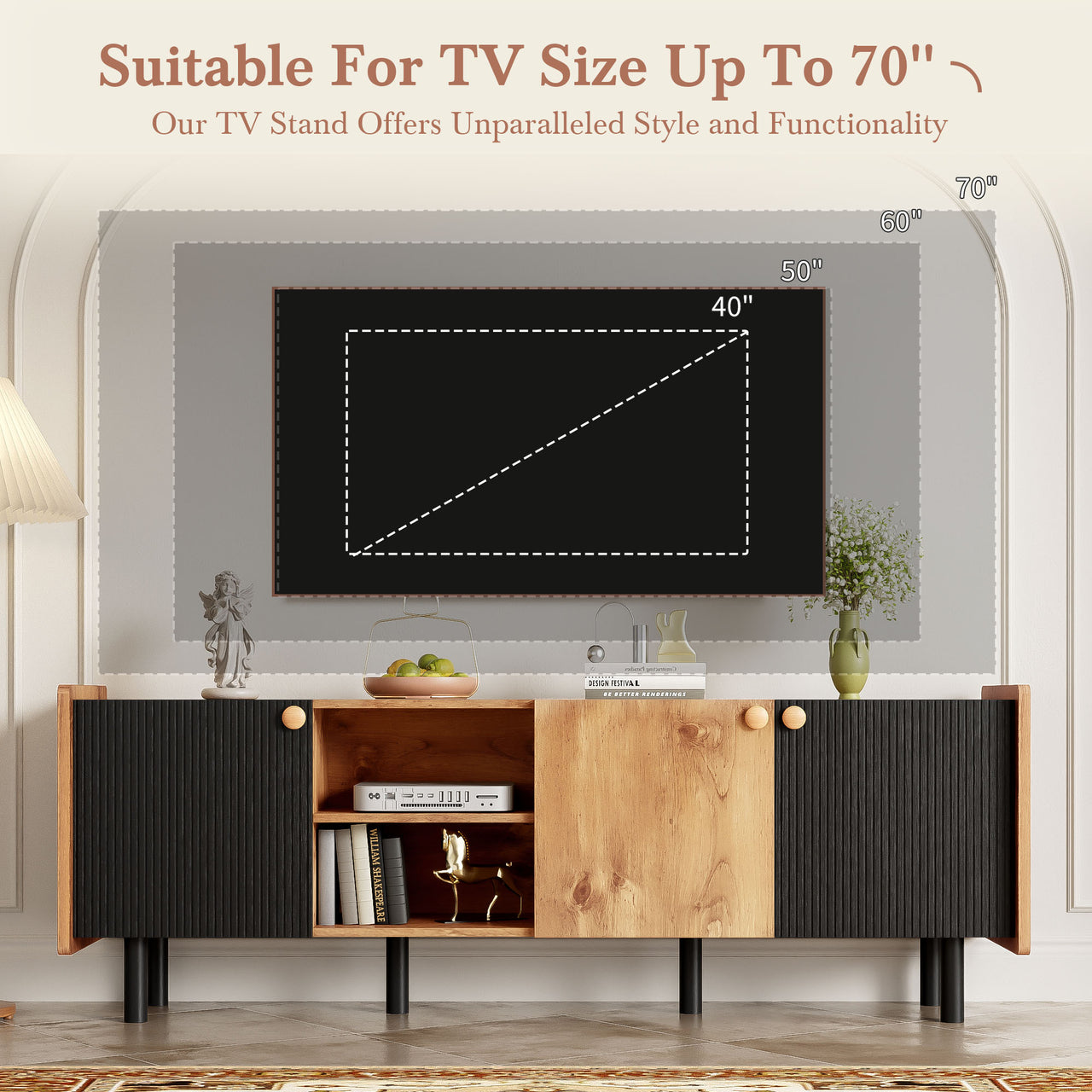 PYXIS 3-Cabinets 62" TV Stand