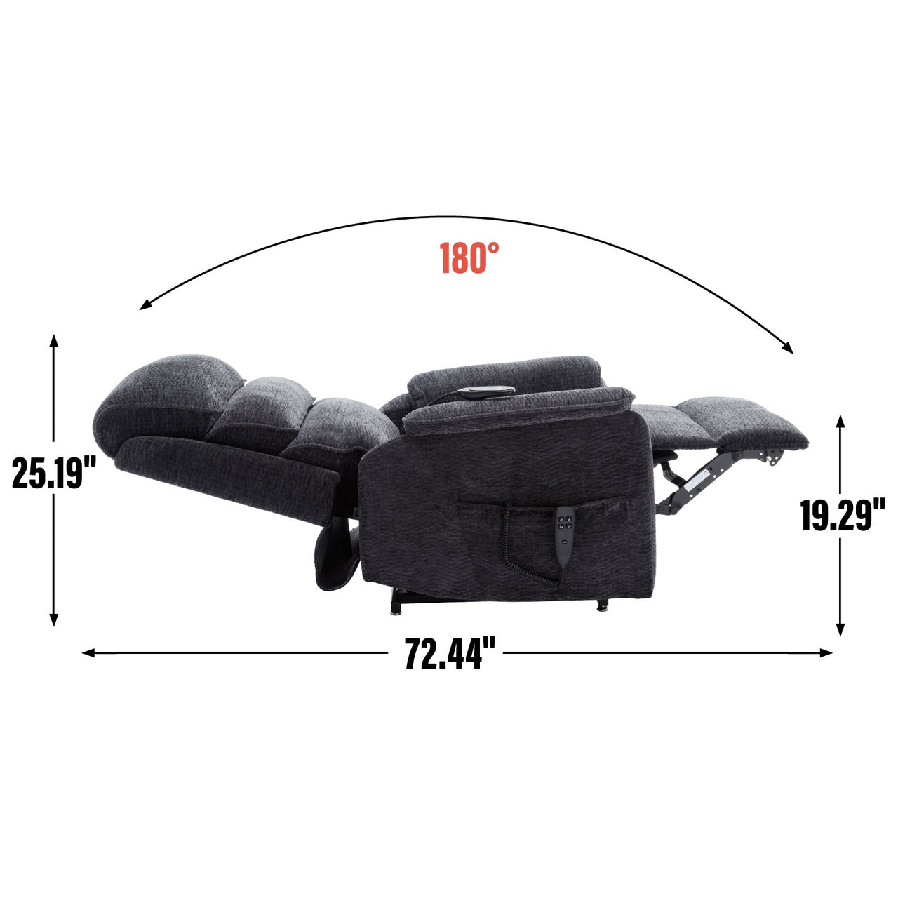 COZYLift 35" Recliner with Heat Massage - 7880