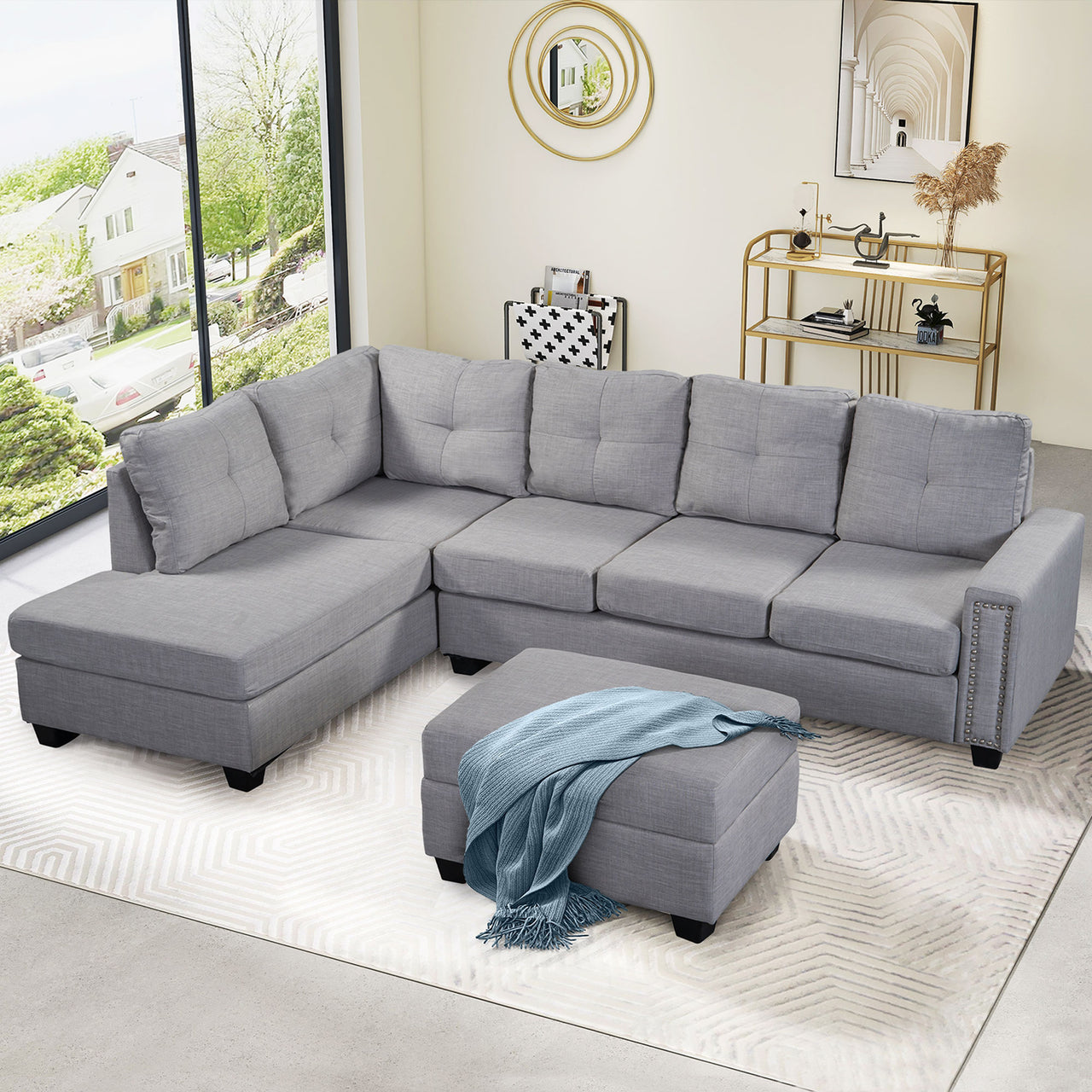 VELVAR 105" Sectional Sofa