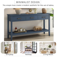 Thumbnail for U_STYLE Contemporary 3-Drawer Console Table with 1 Shelf, Entrance Table for Entryway, Hallway, Living Room, Foyer, Corridor