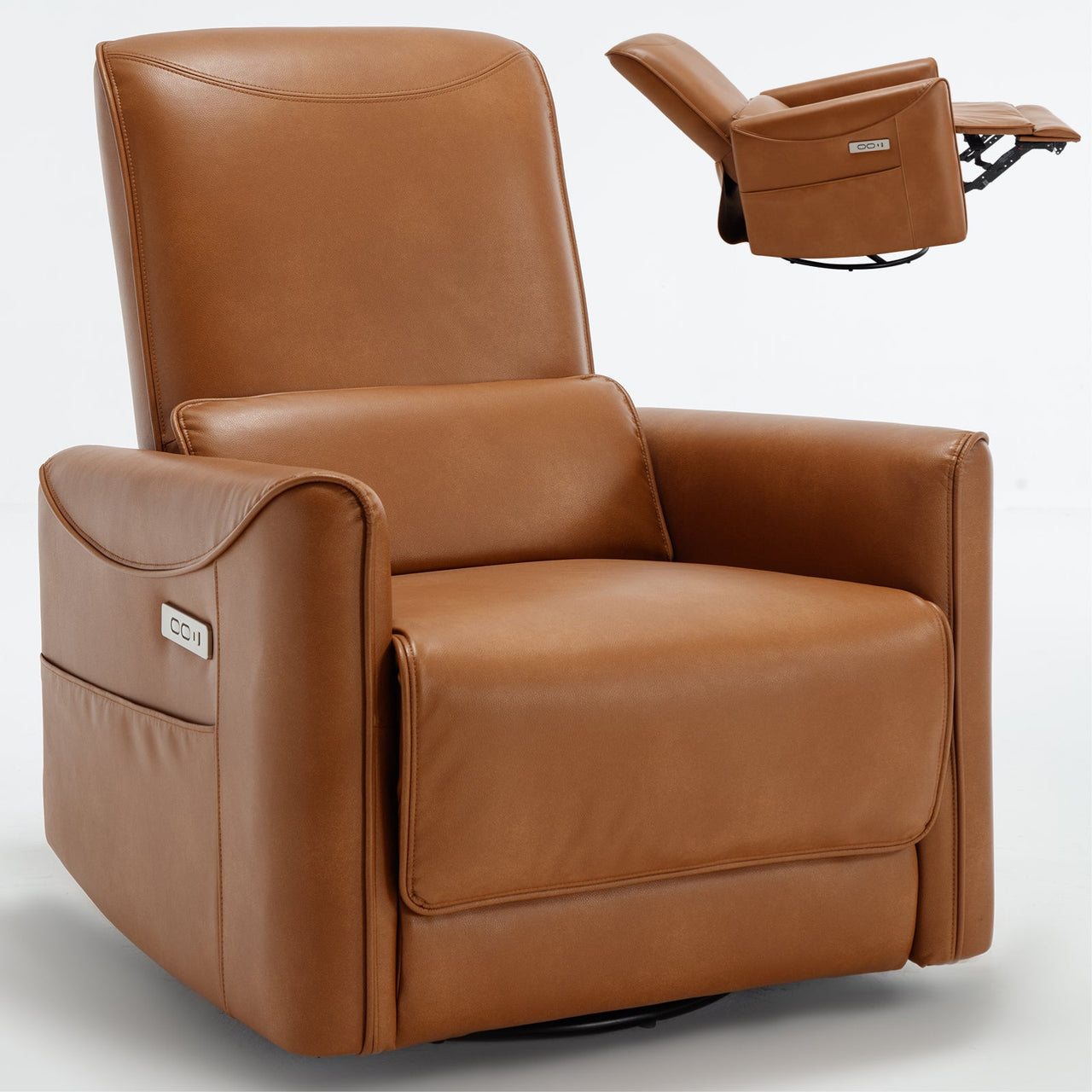 PLENVORA 30" Swivel Rocking Recliner Chair