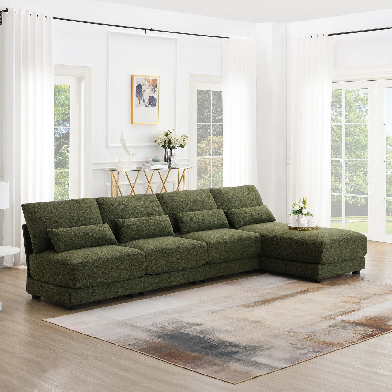 PAVEXA 120" Sectional Sofa