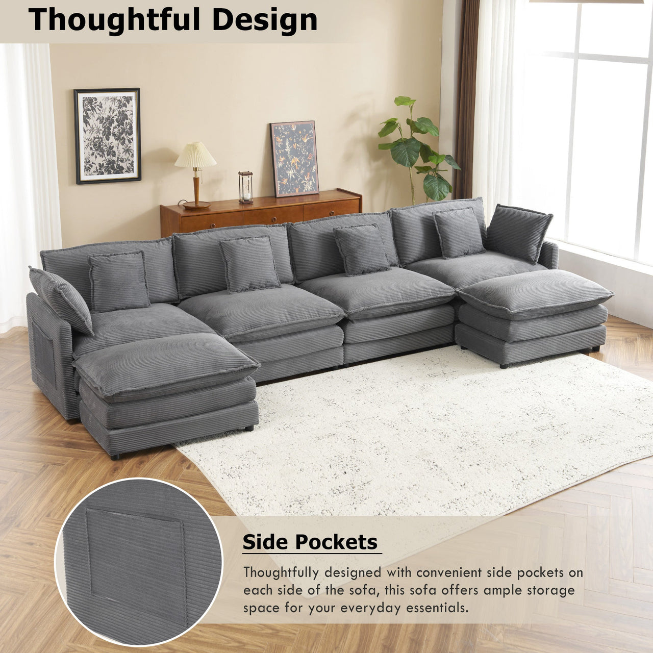 ZENVORIS 150" Sectional Sofa