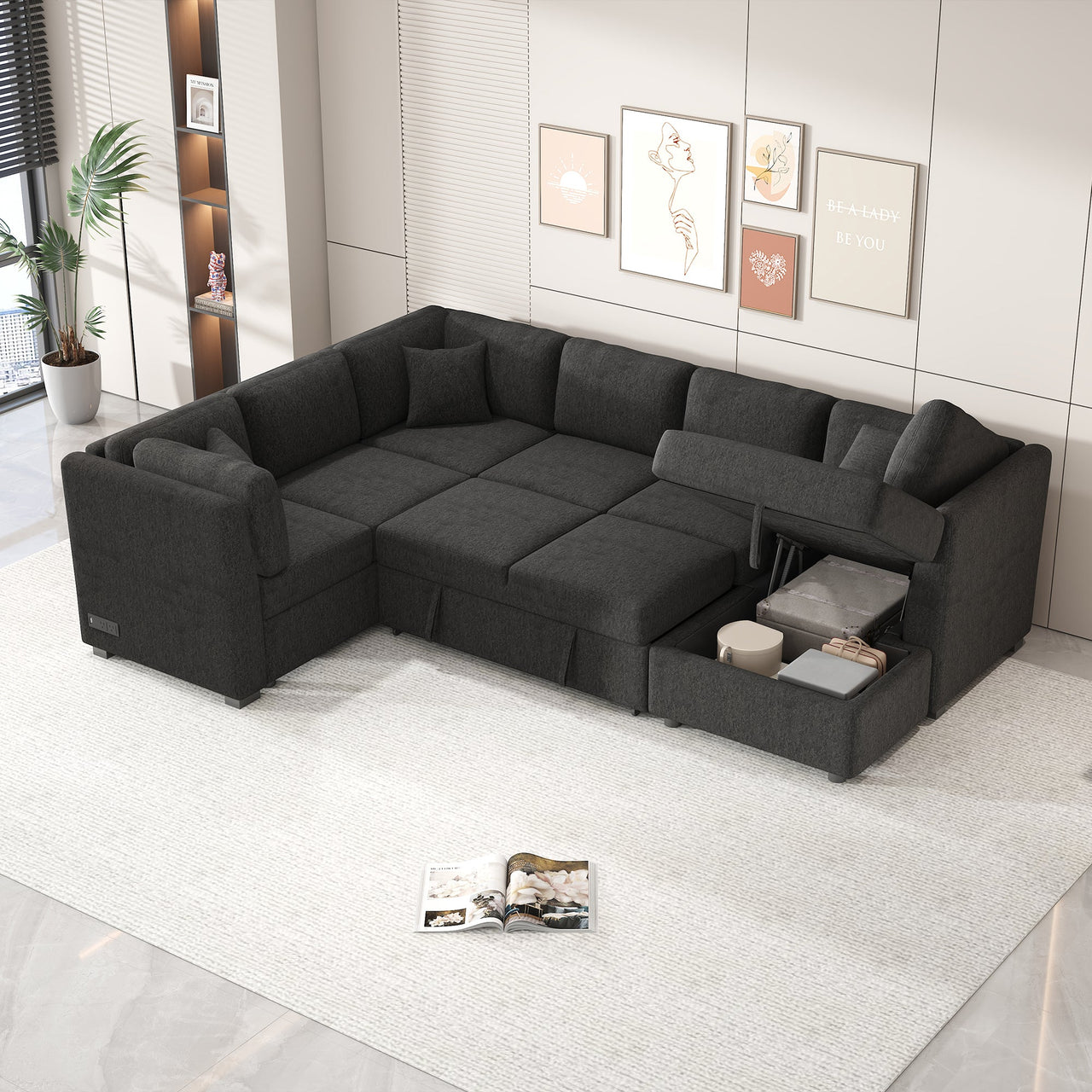 CAVOREX 109" Sectional Sofa