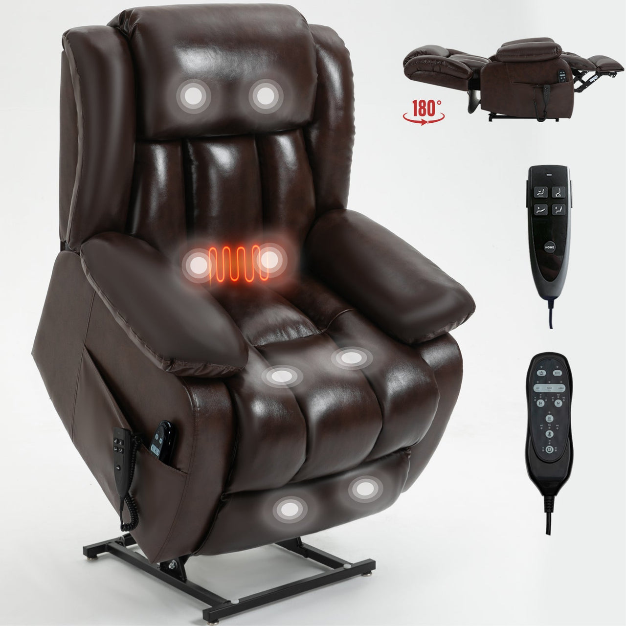 COZYLift 36" Recliner with Heat Massage - 5516