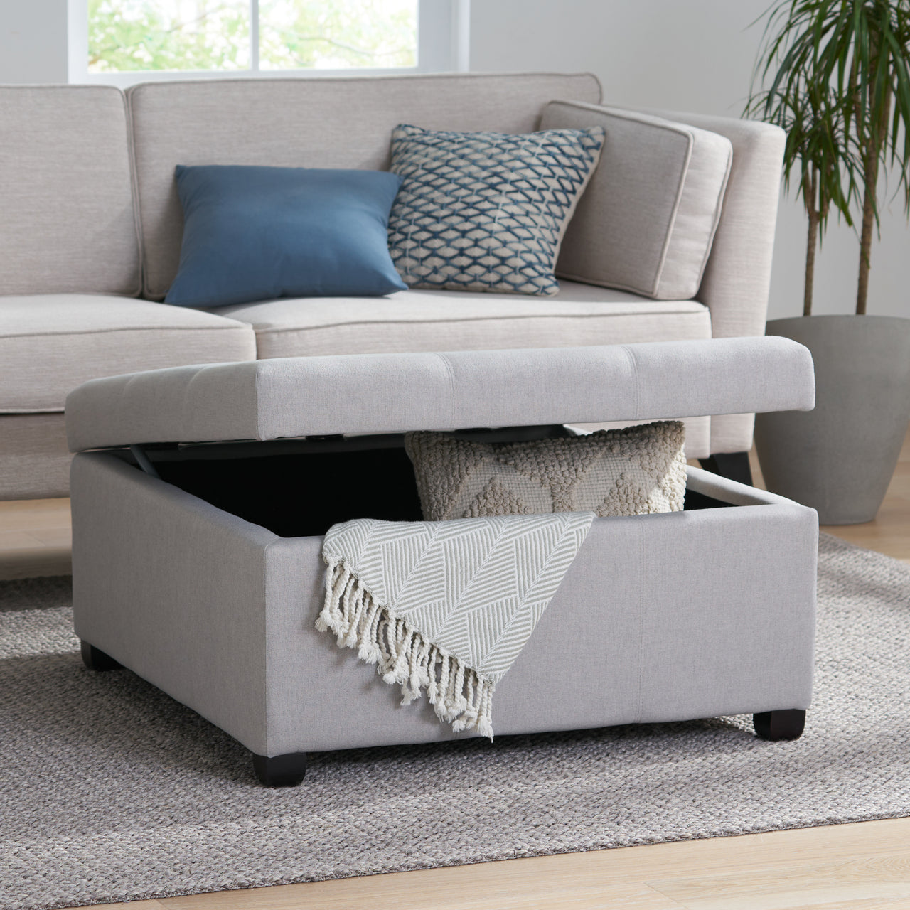 DREXOVA 35" Storage Ottoman