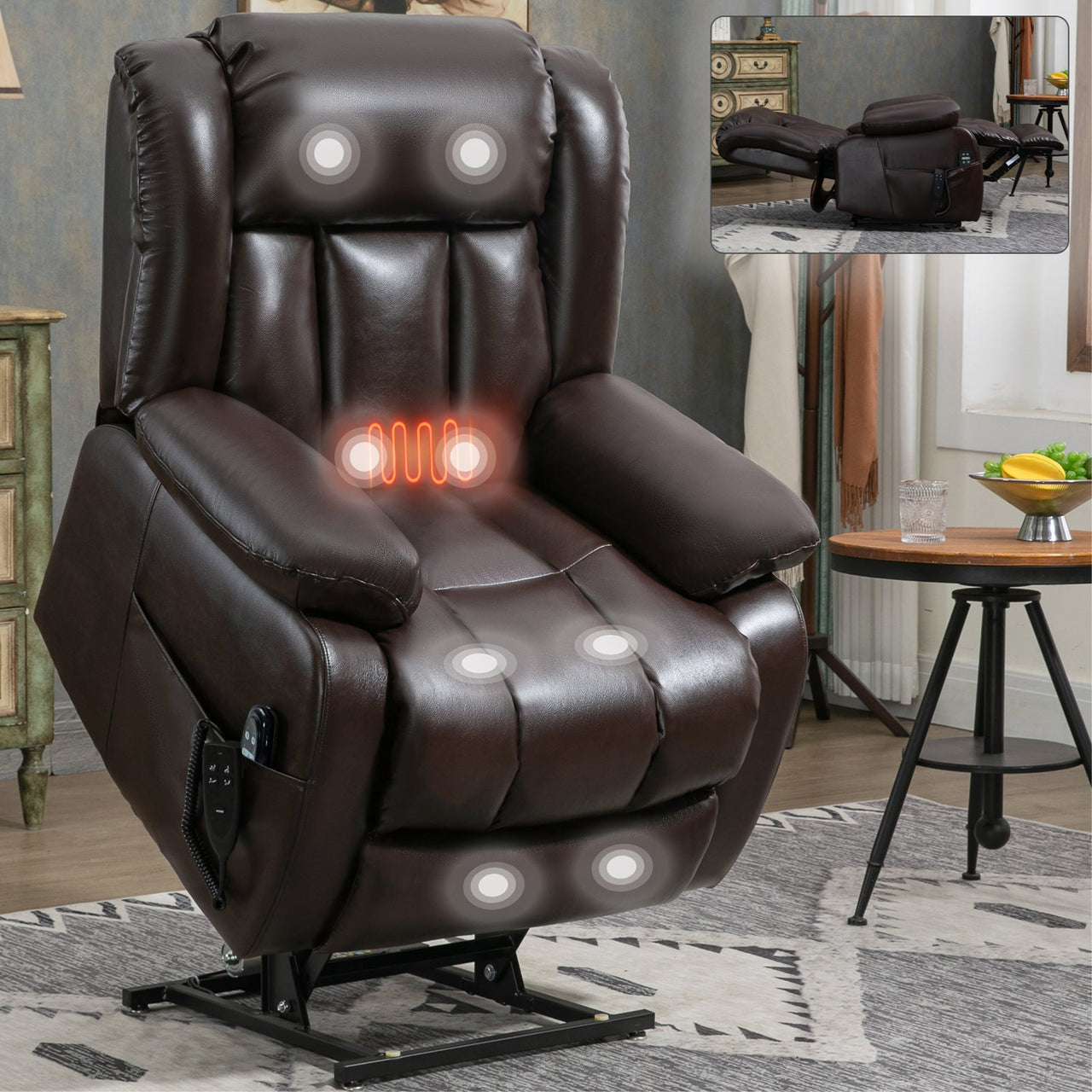 COZYLift 36" Recliner with Heat Massage - 5516