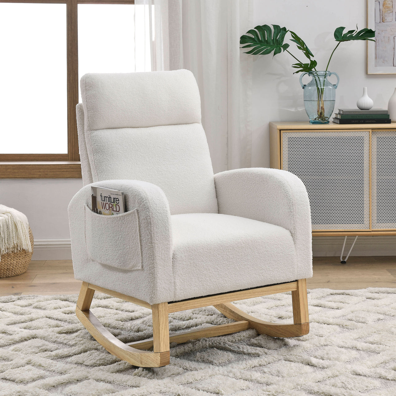 ALPINE 27.6" Modern Rocking Chair