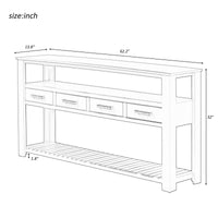Thumbnail for U_STYLE Modern Console Table Sofa Table for Living Room with 4 Drawers and 2 Shelves