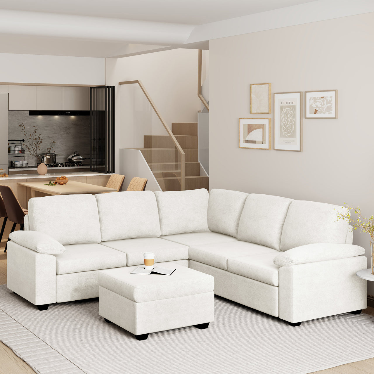 FYLORA 84" Sectional Sofa