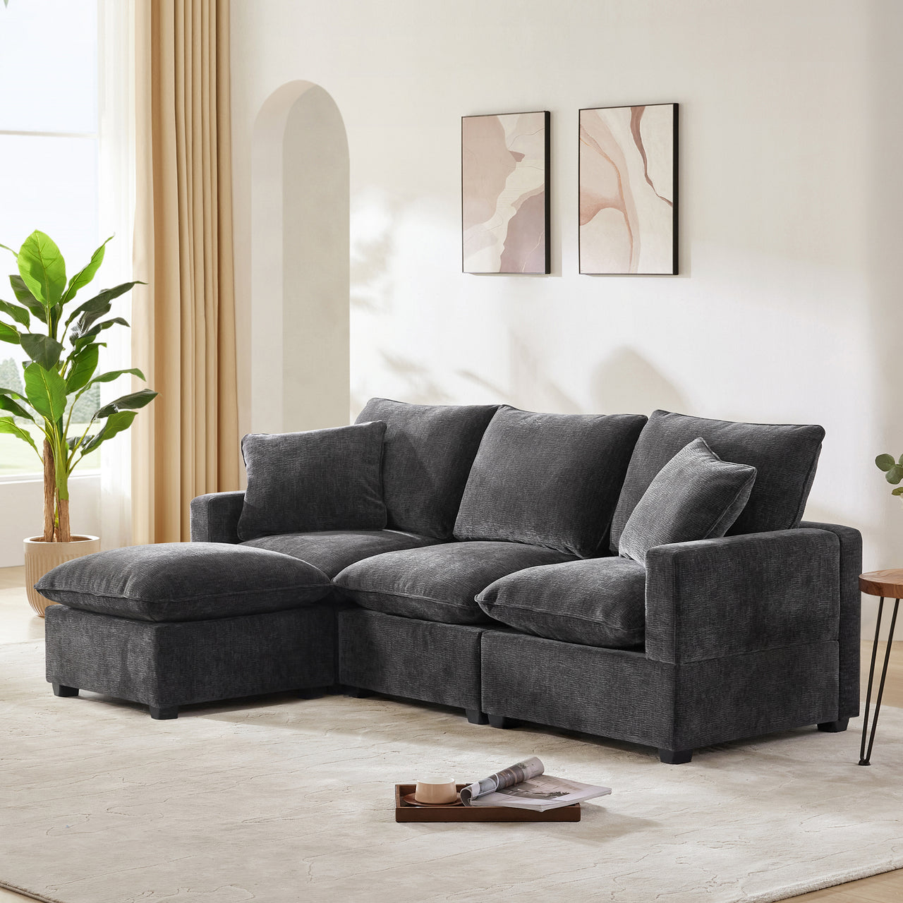 CALLISTO Modular 3 Pieces w/ Ottoman