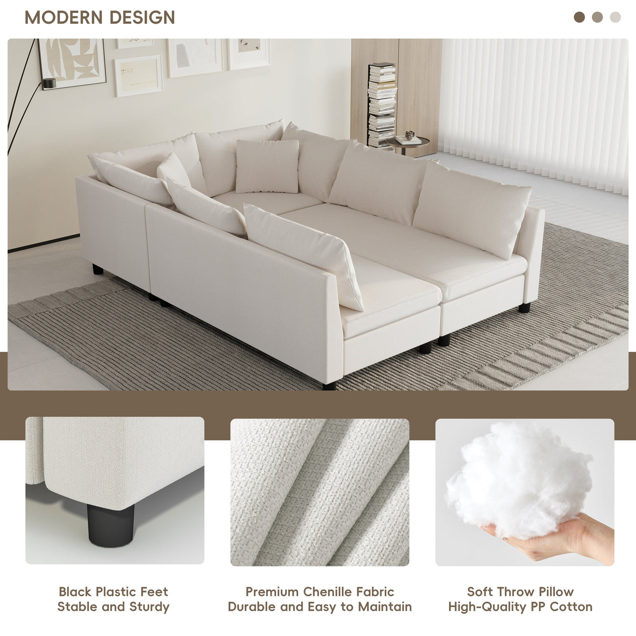 XORVAN 86" Sectional Sofa