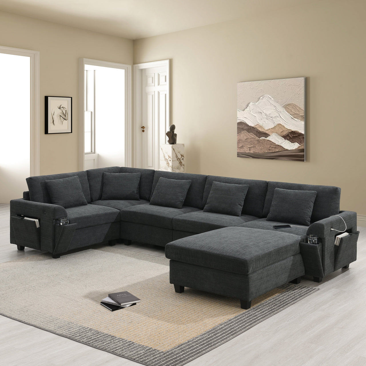 ZAVORA 128" Sectional Sofa