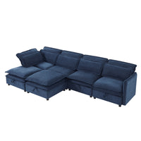 Thumbnail for U_Style Double-Layer Cushion Modern Large U-Shaped Modular Sofa, Freely Combinable 6-Seater with Storage Function, Convertible to Sofa Bed, Perfect for Living Rooms, Offices, and Apartments