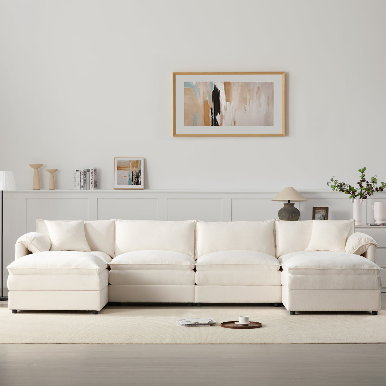 ZENOVAR 136" 6-Seat Sectional Sofa