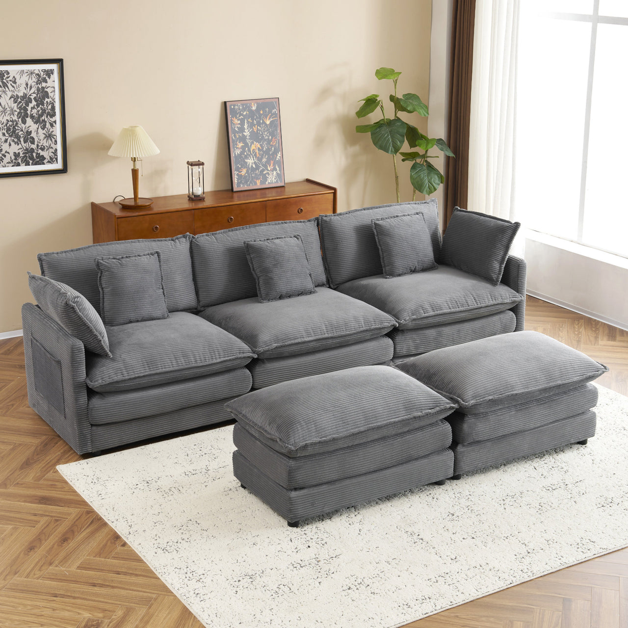 ZENVORIS 113" Sectional Sofa