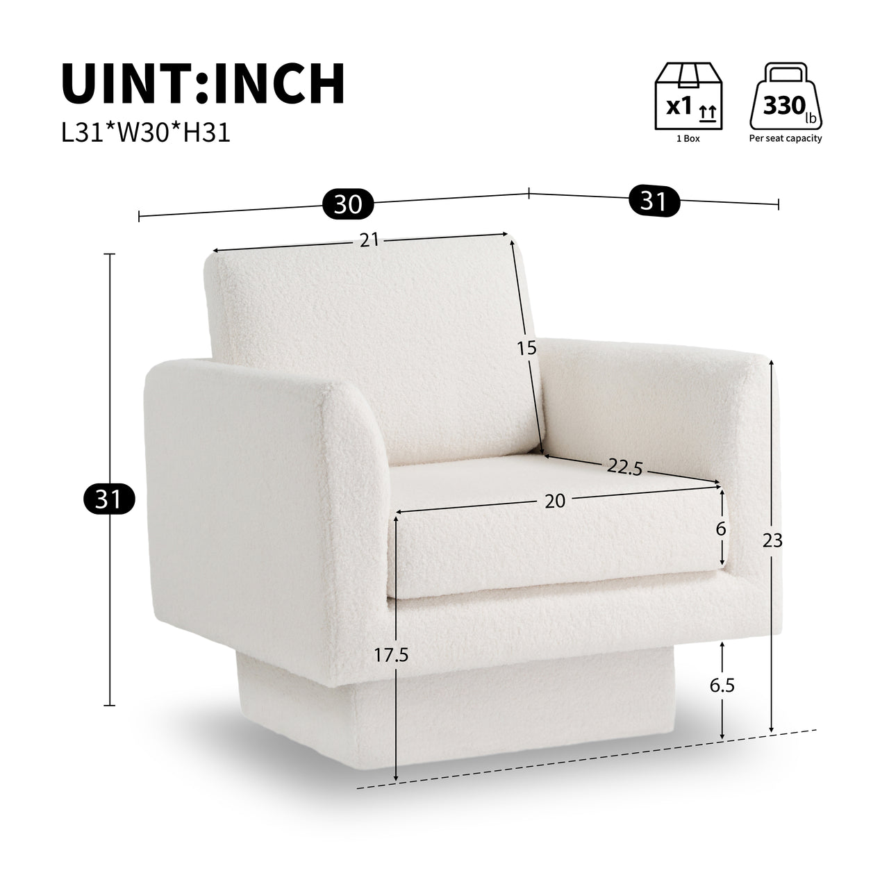 LYVONIX 32" Accent Chair