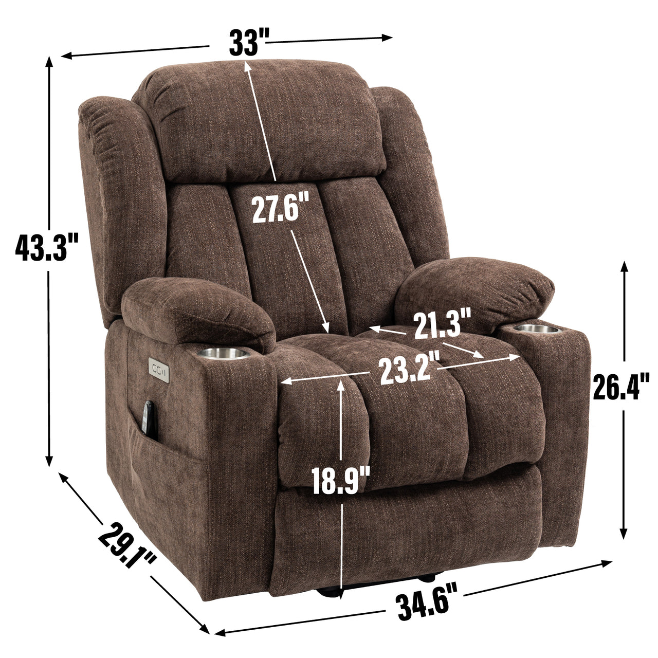 COZYLift Recliner with Heat Massage - 6317 L