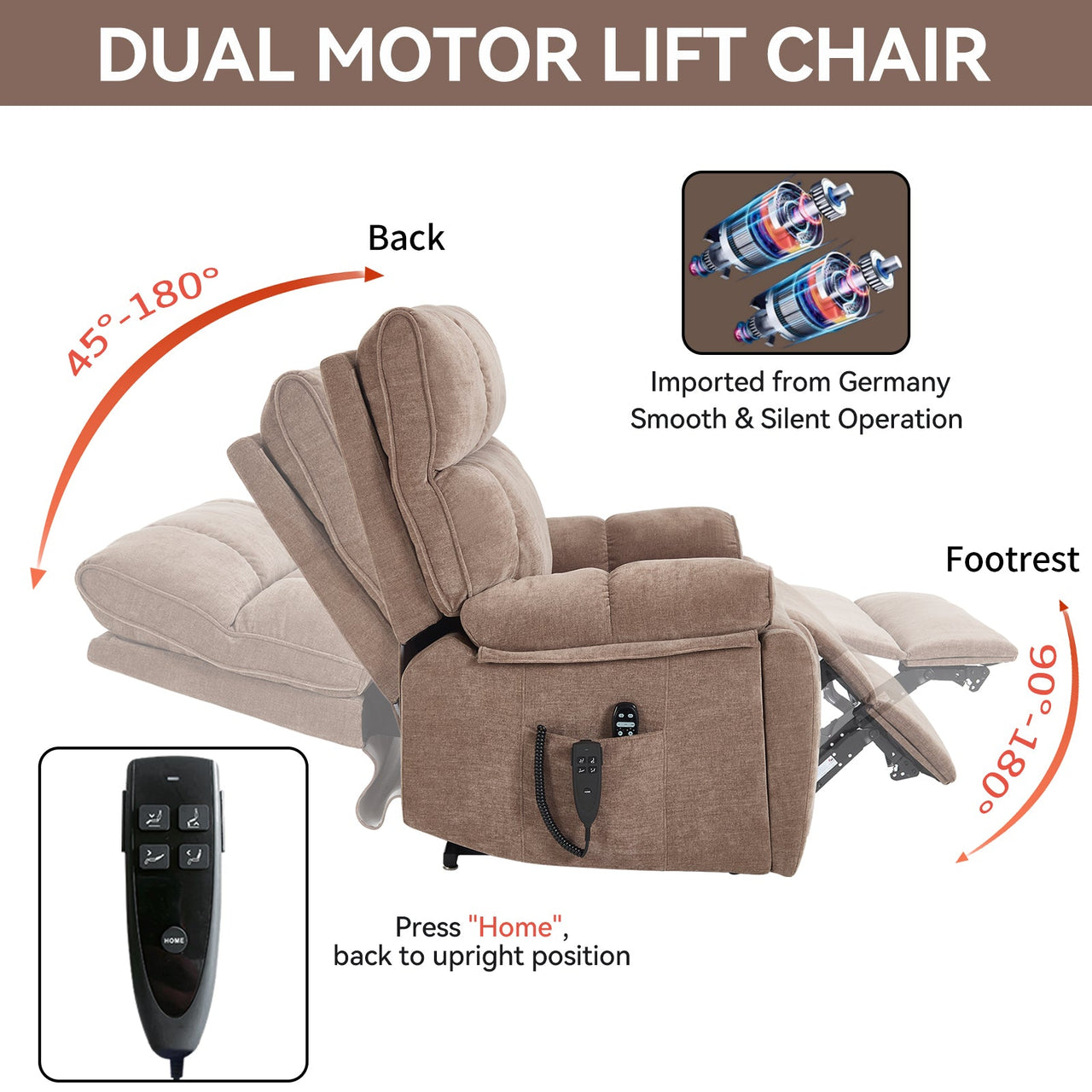 COZYLift 41" Recliner with Heat Massage - 0243