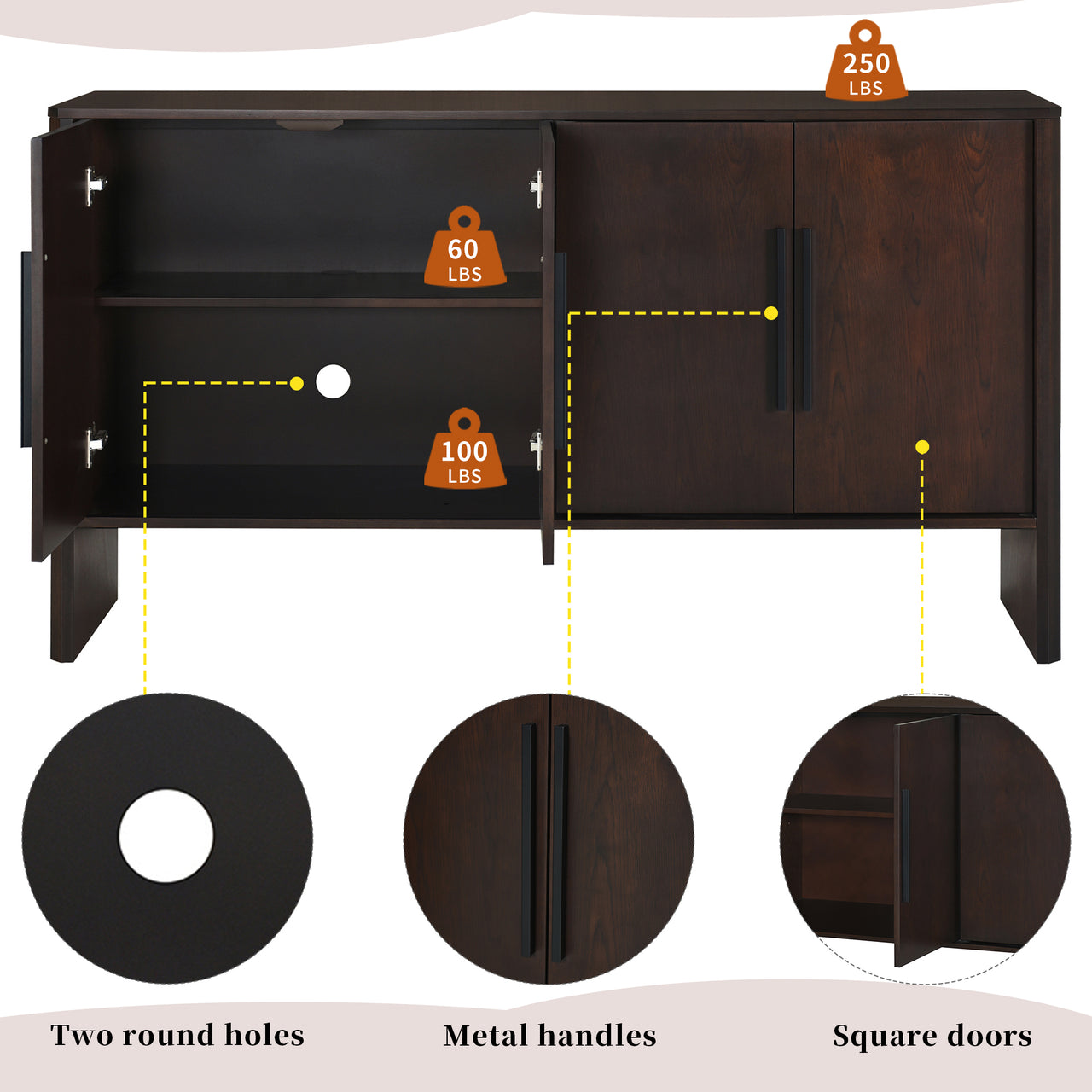 LYSANDER 59" Sideboard