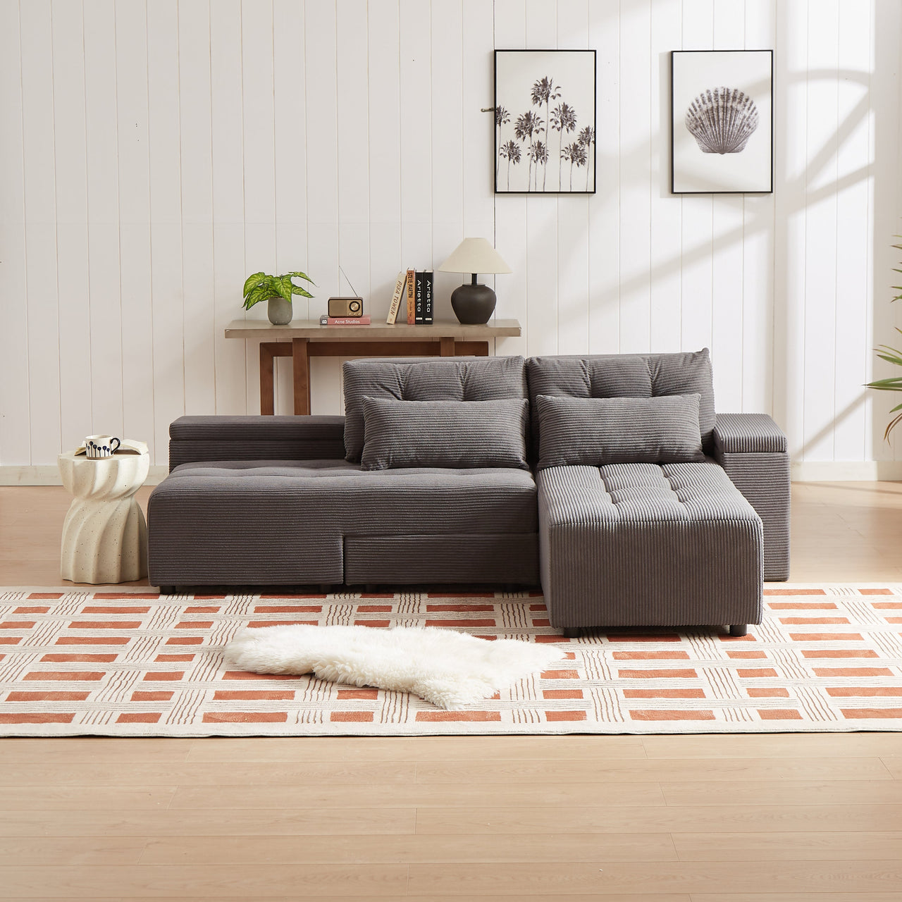 ZINNIA Convertible 3 in 1 Sleeper Sofa