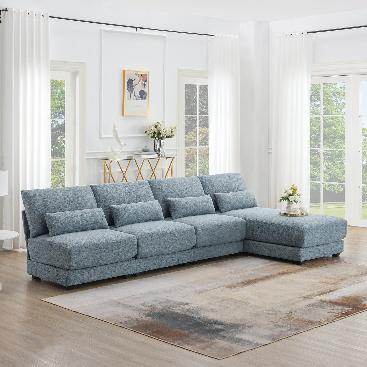 PAVEXA 120" Sectional Sofa