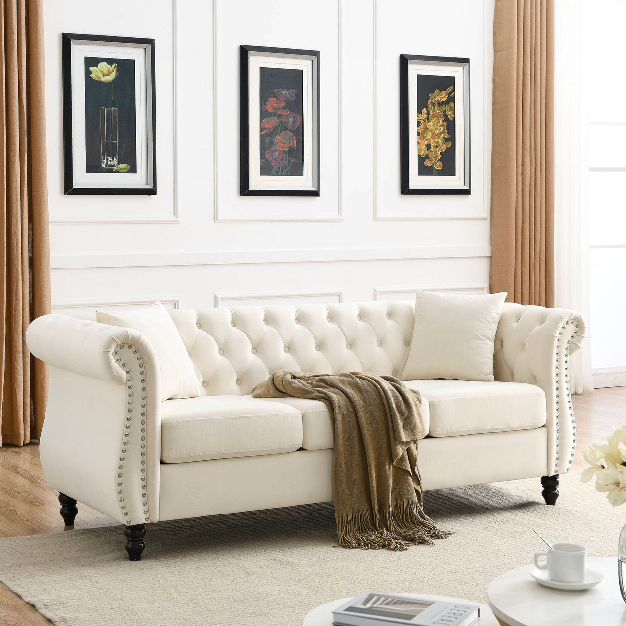 ROSALIND 80" Chesterfield Sofa Set