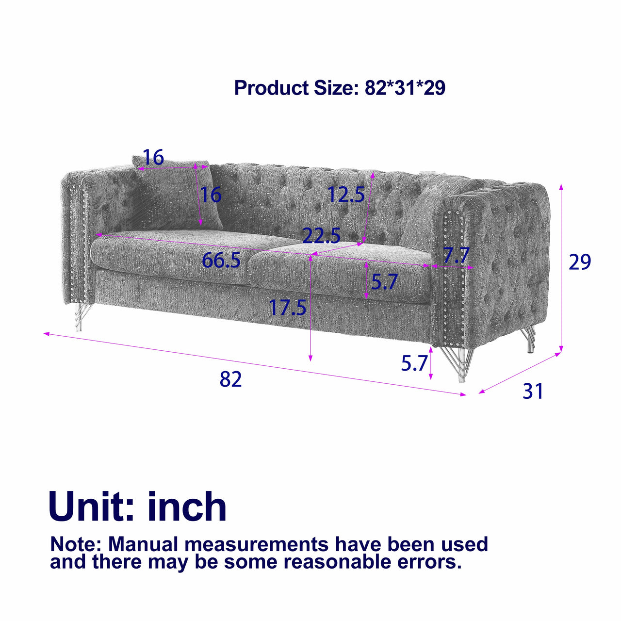 LUCILLE 82" Sofa