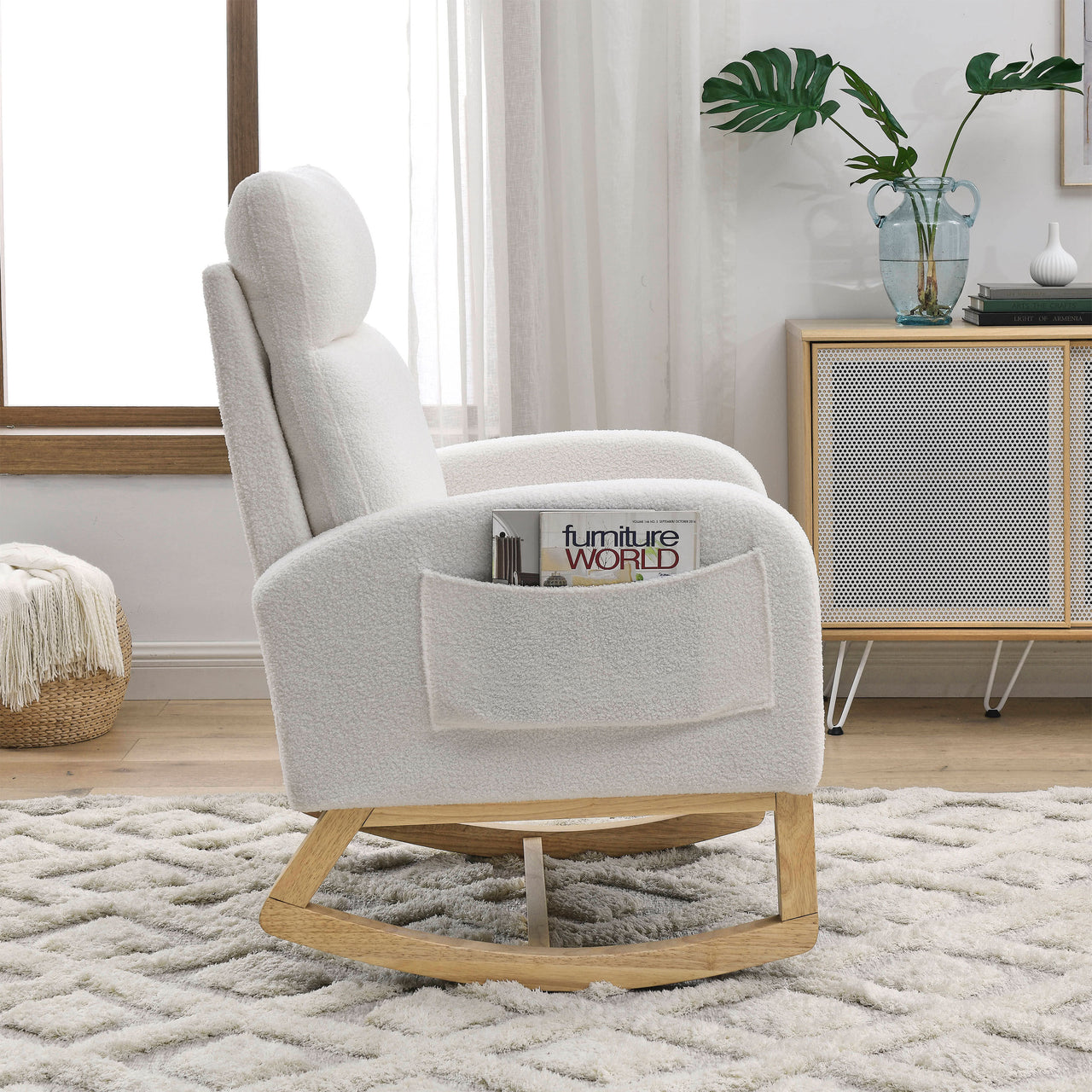 ALPINE 27.6" Modern Rocking Chair