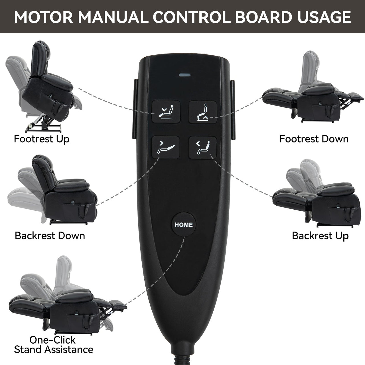 COZYLift 36" Recliner with Heat Massage - 5516