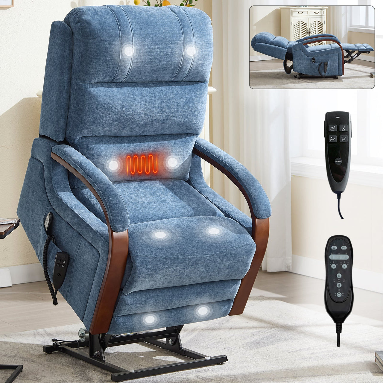 COZYLift 30" Recliner with Heat Massage - 6755