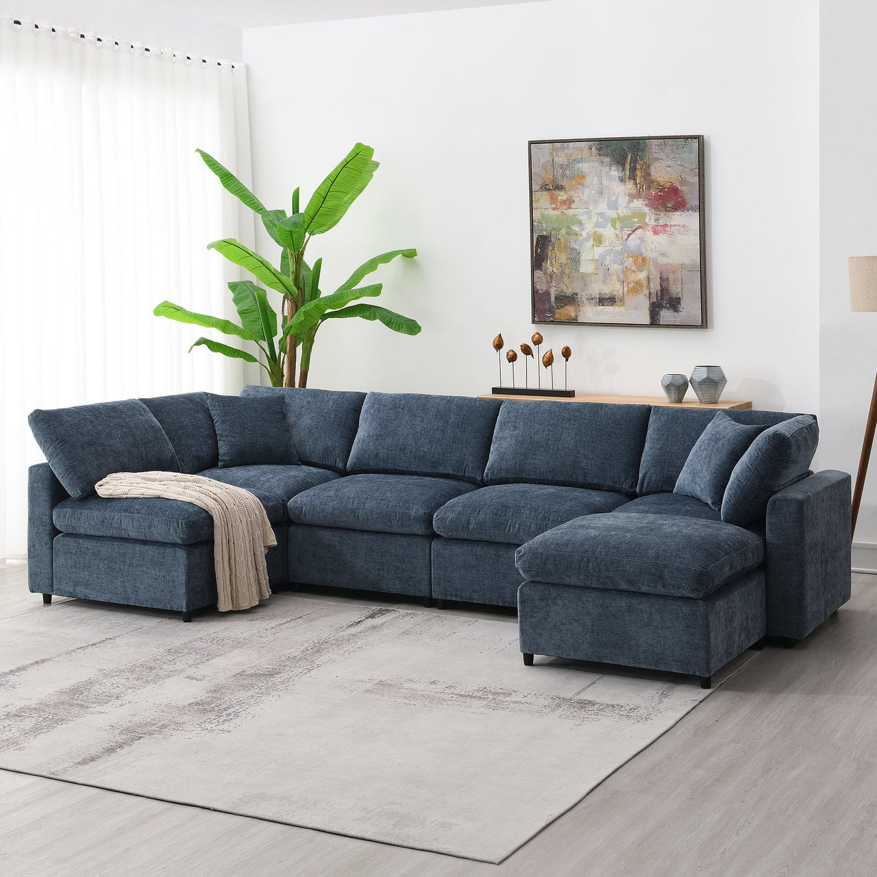 DEVROX 130" Sectional Sofa