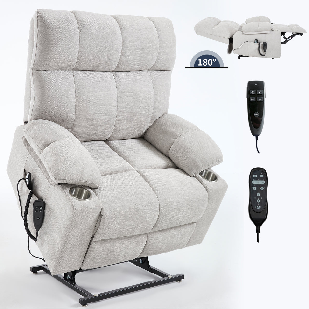 COZYLift 40" Recliner with Heat Massage - 8006