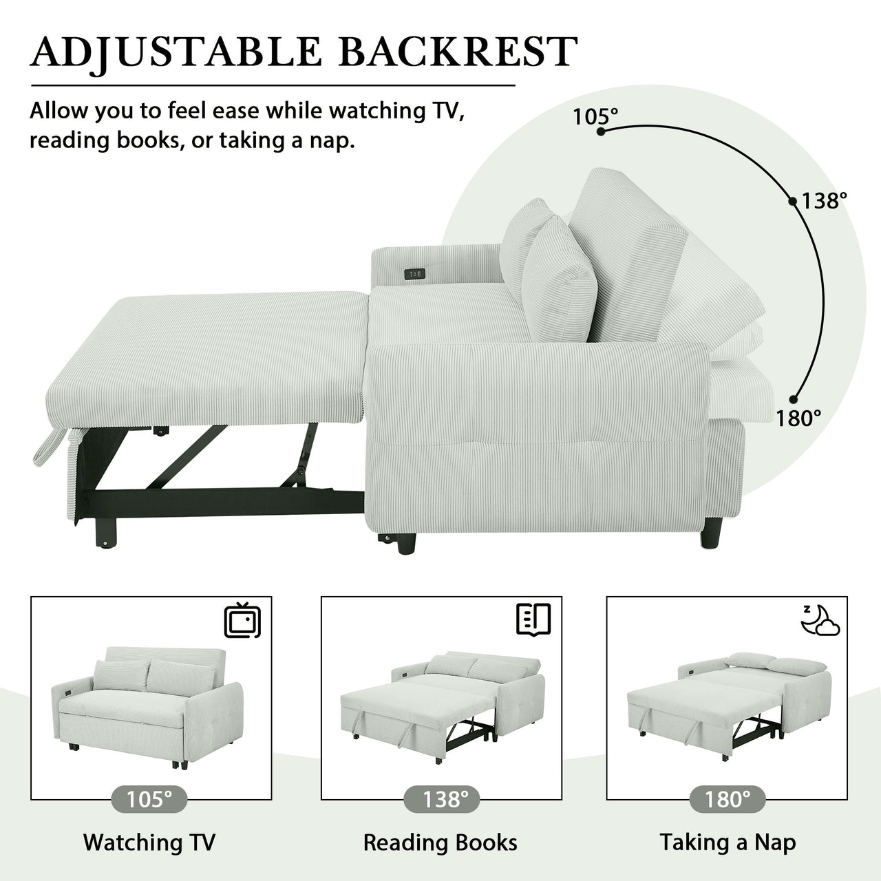 JENOVIX 57" Sofa Bed