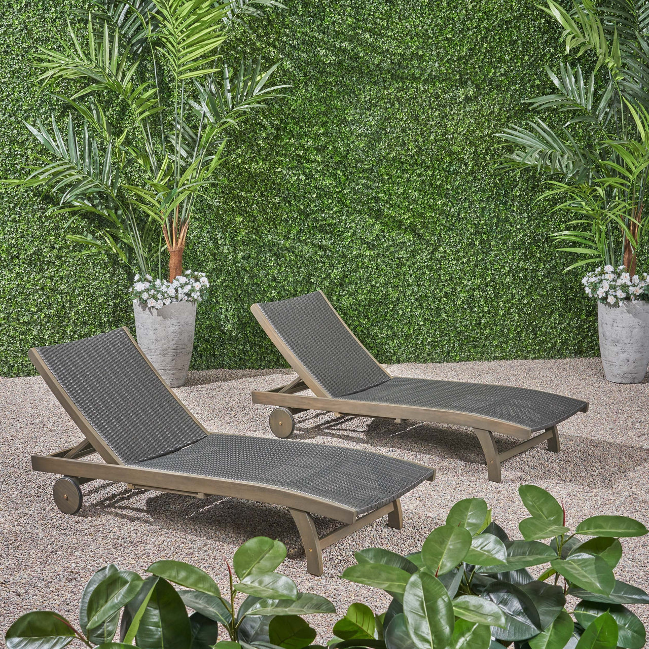 ZEVRIX 78" Chaise Lounge Set of 2