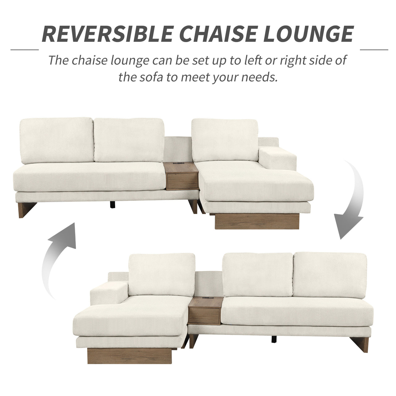 DYLAVIX 114" Sectional Sofa