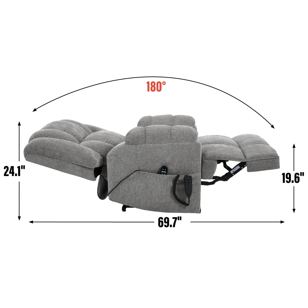 COZYLift 38" Recliner with Heat Massage - 8500 XL