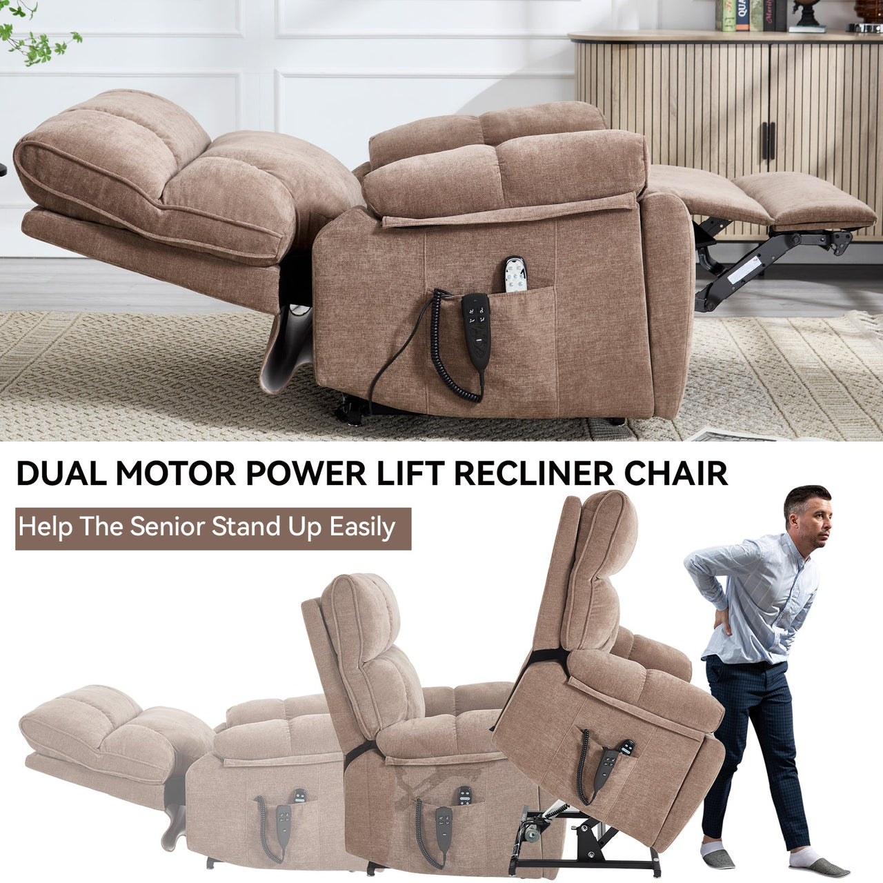 COZYLift 41" Recliner with Heat Massage - 0243