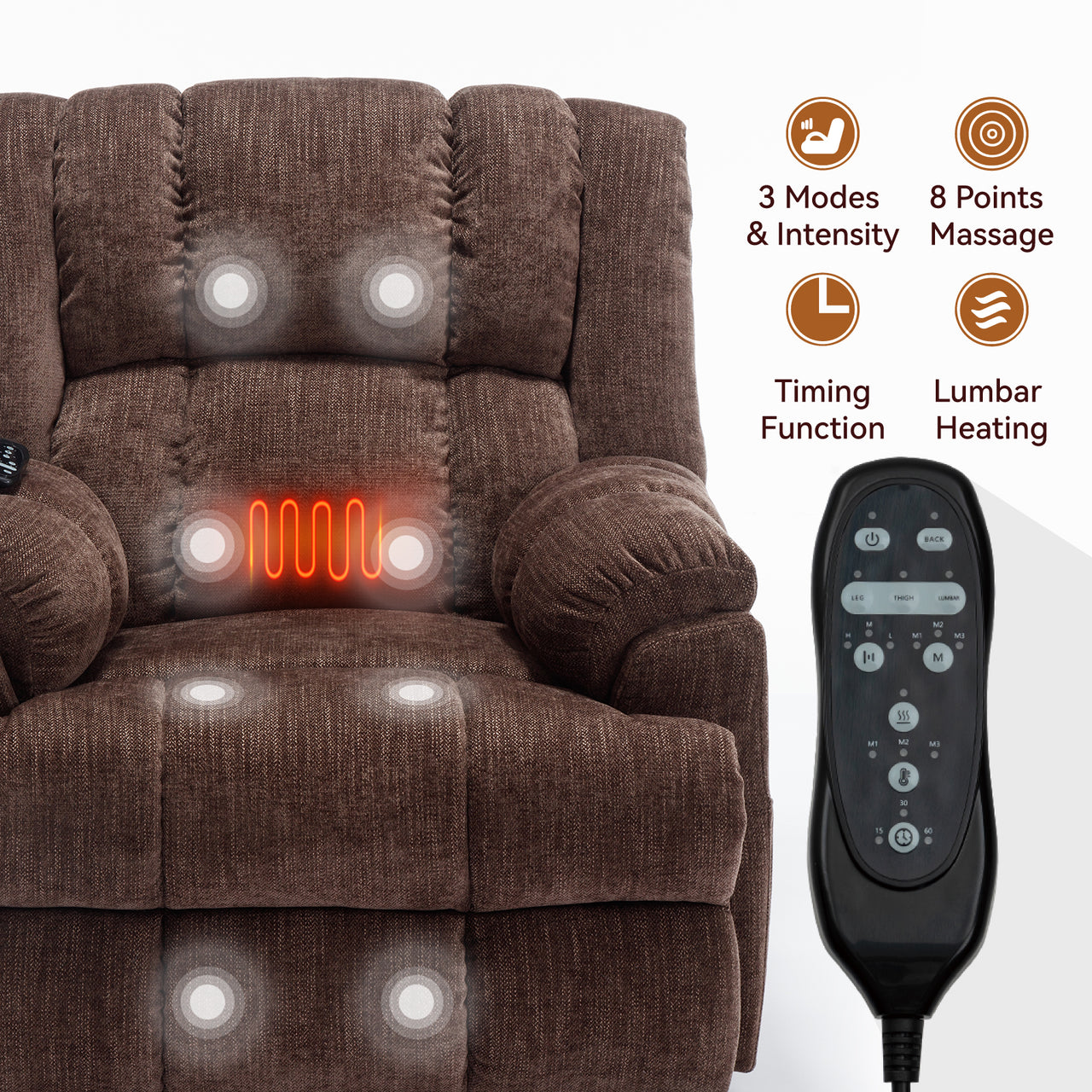 COZYLift Recliner with Heat Massage - 8500 XL