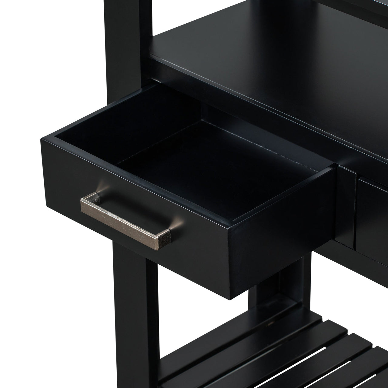 U_STYLE Modern Console Table Sofa Table for Living Room with 4 Drawers and 2 Shelves